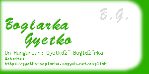 boglarka gyetko business card